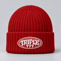 “Triple7s” 777 Red Beanie