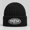 “Triple7s” 777 Black Beanie