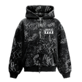 Black Allover Graffiti Jacket