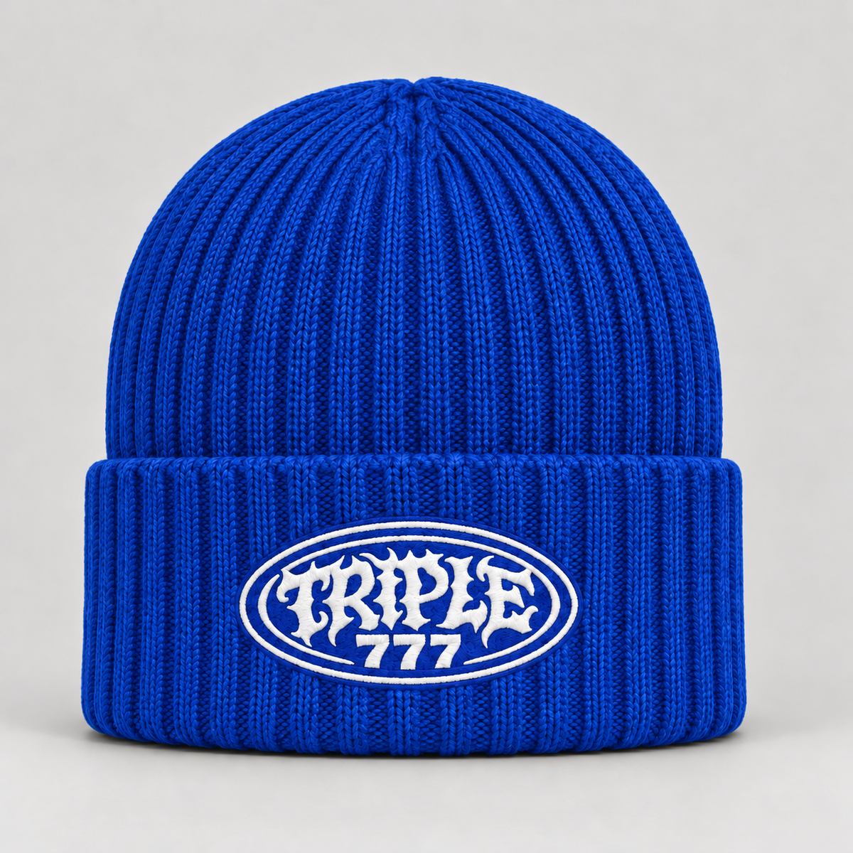 “Triple7s” 777 Blue Beanie
