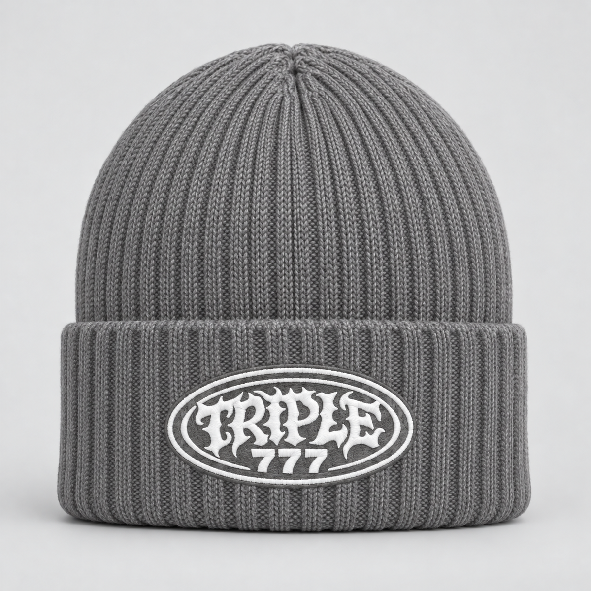 “Triple7s” 777 Gray Beanie