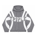 Triple7s 777 Gray & White Windbreaker Jacket product photo on clean white background