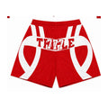 Triple7s 777 Red & White Windbreaker Shorts product photo on clean white background